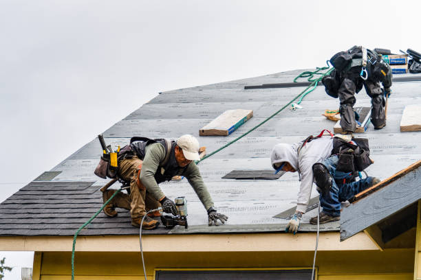 Professional Gutter Installation technician working in Waldo, OH